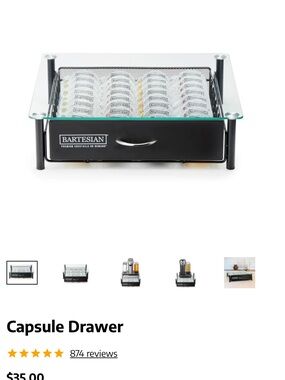 Bartesian Black Capsule Drawer for Cocktail Pods